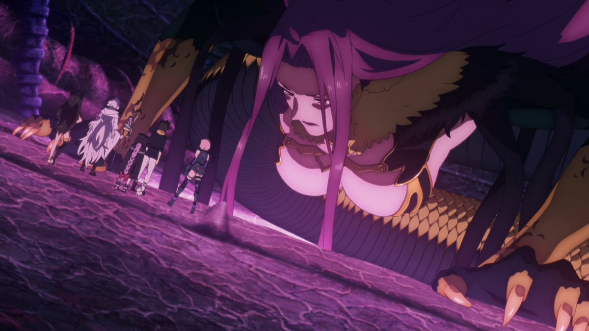 Towers over the reader in giant snake.