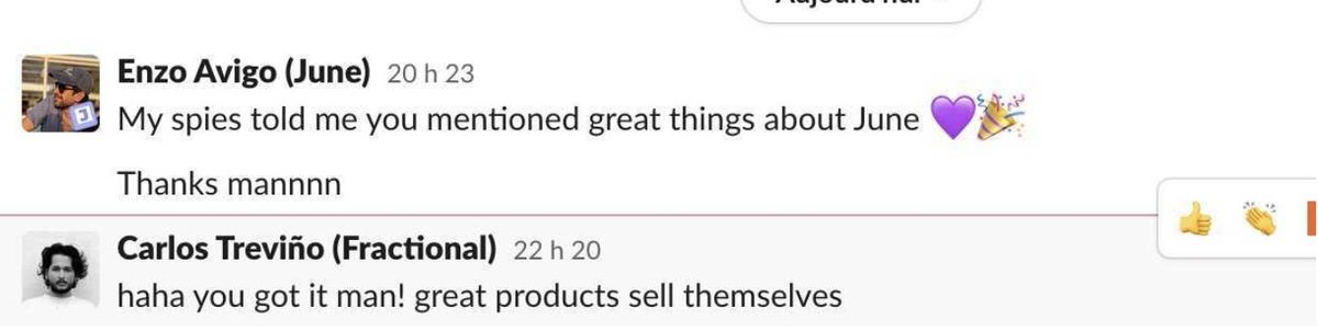 June is simple and opinionated. It's a redo the way product analytics should work. We found 10 customers that think like us and love it. So we decided to grow to find the hundreds next who believe the same. ( @rlostrevino we're lucky to have you onboard )