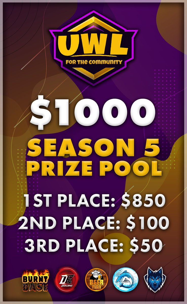 UWL S5 registration has started with a prizepool of $1000. So what you waiting for? Thanks to <a href="/de_building/">DE Base Building</a> <a href="/burntbasemedia/">BurntBase</a> <a href="/WolffangJay/">WolffangJay</a> @BabySharksClan @THEBEERMAN2 for sponsoring.