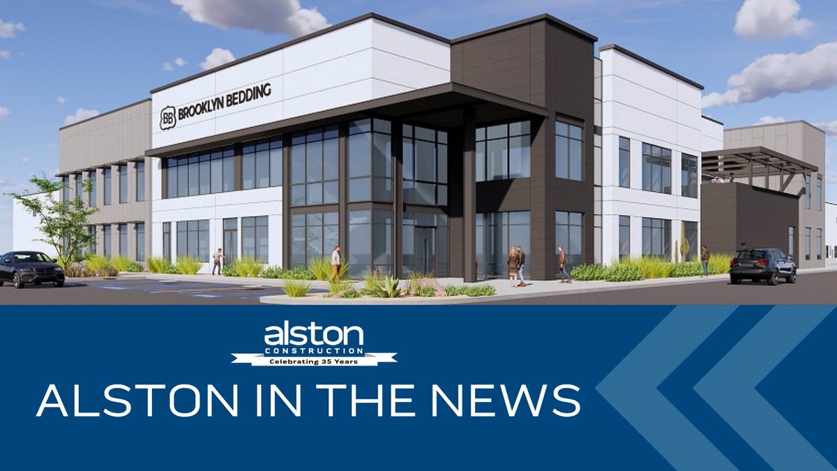 alstonconstruct's tweet photo. Tomorrow, we break ground for the new  Brooklyn Bedding manufacturing facility in Glendale Read more> https://t.co/wn7iYpHGZd
#construction #buildAZ #arizona #phoenix #manufacturing #inthenews https://t.co/fHjdbM8tRn