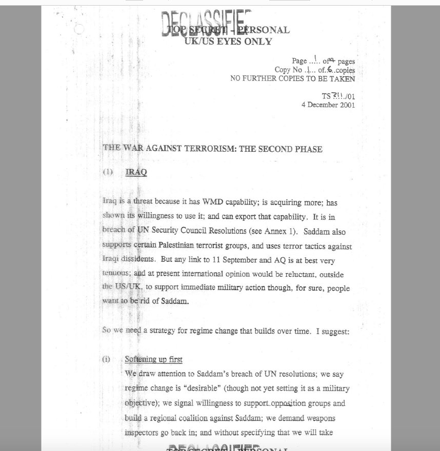 3) And he conspired with US president George Bush to attack multiple countries:  http://eprints.whiterose.ac.uk/112107/ 