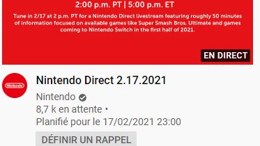 Bon je suis très conscient que ça fait "liste au père Noel" (et encore j'ai pas parlé de Prime 4 ) et que tout ça ne risque pas de tomber d'un seul coup.Mais bon ce Direct est très attendu et j'ose espérer qu'il sera riche en bon et gros jeux (ils sont déjà 8700 à attendre)