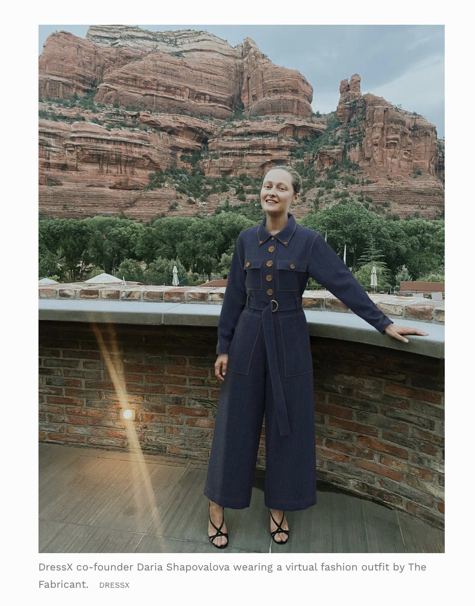 yoginiebu's tweet photo. 2 sene önce @thefabricant ile birlikte geliştirdiğimiz ilk sanal denim tulumu @dressxcom in ortağı Daria Sahopvalova üzerinde. Dijital moda karbon ayak izini ve atıkları azaltmak içine en etkin uygulamalardan birisi. #dijitalmoda #sürdürülebilirmoda https://t.co/kV48Kn06Yi