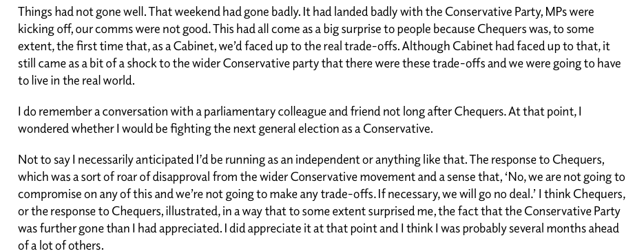 David Gauke argues that the roar of disapproval from the Conservative Party in Parliament and the country did for Chequers. So, a failure of party management?  https://ukandeu.ac.uk/brexit-witness-archive/david-gauke/