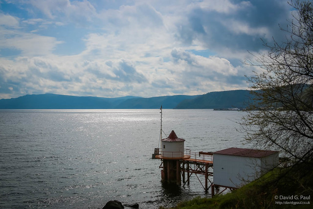 When we left the museum the rain had stopped and the clouds parted (briefly) so we could finally see the lake proper.