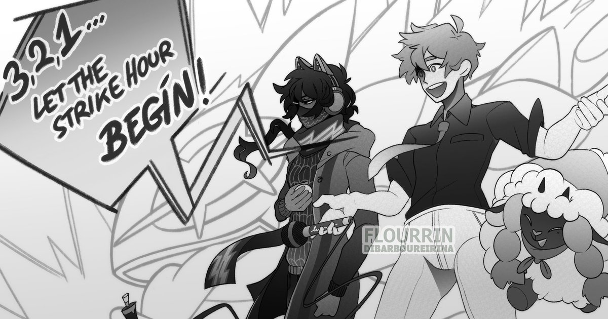 FlourrinART's tweet photo. The Strike Hour has ended BUT I HAD TO draw Team Starf ! What can we do without you both uh, @Soomin_Nii & @bladewielder05 ?
I hope this artpiece looks cool enough for you guys ! ^^
#ViserValentines #ViserLeagueTournament #TeamOran https://t.co/MkT1I7wsRp