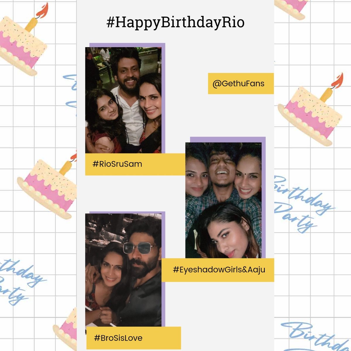 gethufans's tweet photo. #GethuFans When #Fab5 celebrated @rio_raj birthday ♡ Happy Birthday Rio!
♡
@iamramyapandian @OfficialBalaji @samyuktha_shan
♡
#ThisIsUs #AbusersStayAway #BeLikeRamya #RoyalSalute #HeartfeltNote #RetweetLikeMax #HappyBirthdayRio #samyukthashan #BalajiMurugaDoss @gethufans https://t.co/xrV70CwGGp