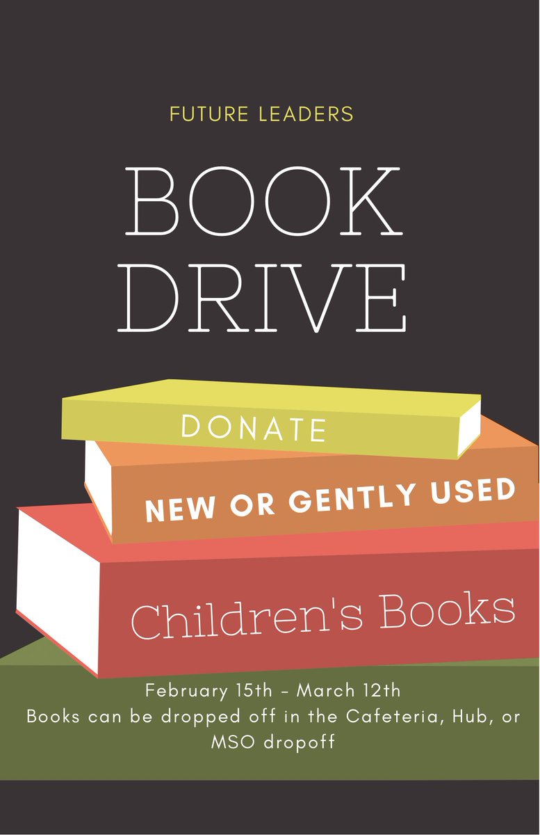 Please donate to our children’s book drive!! These will be added to boxes of necessities for children in our community.