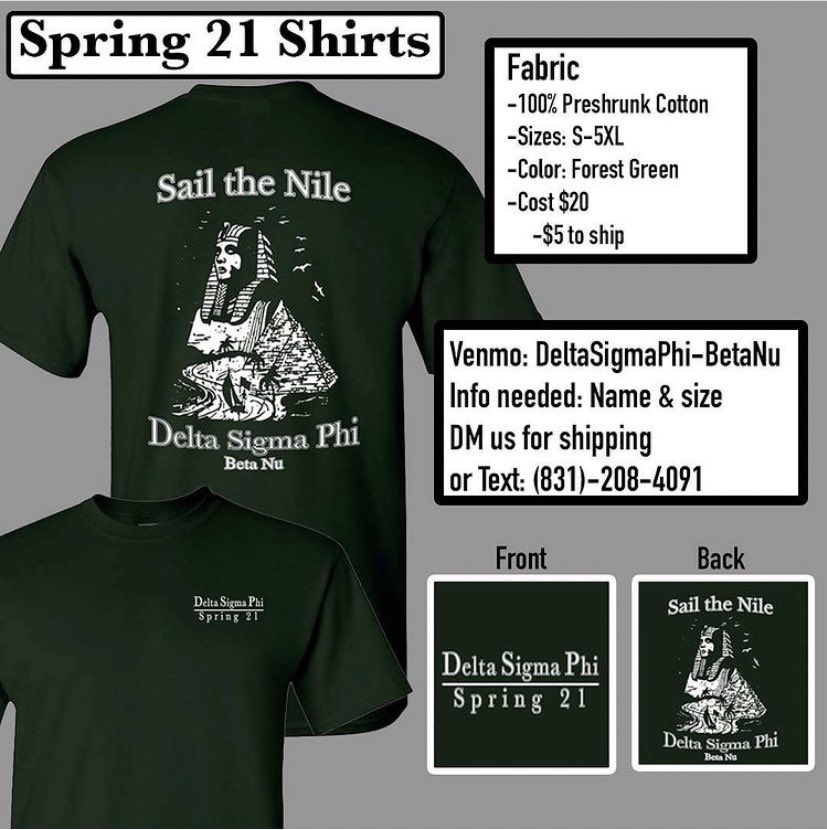 our spring rush shirts are now for sale!! dm with any questions