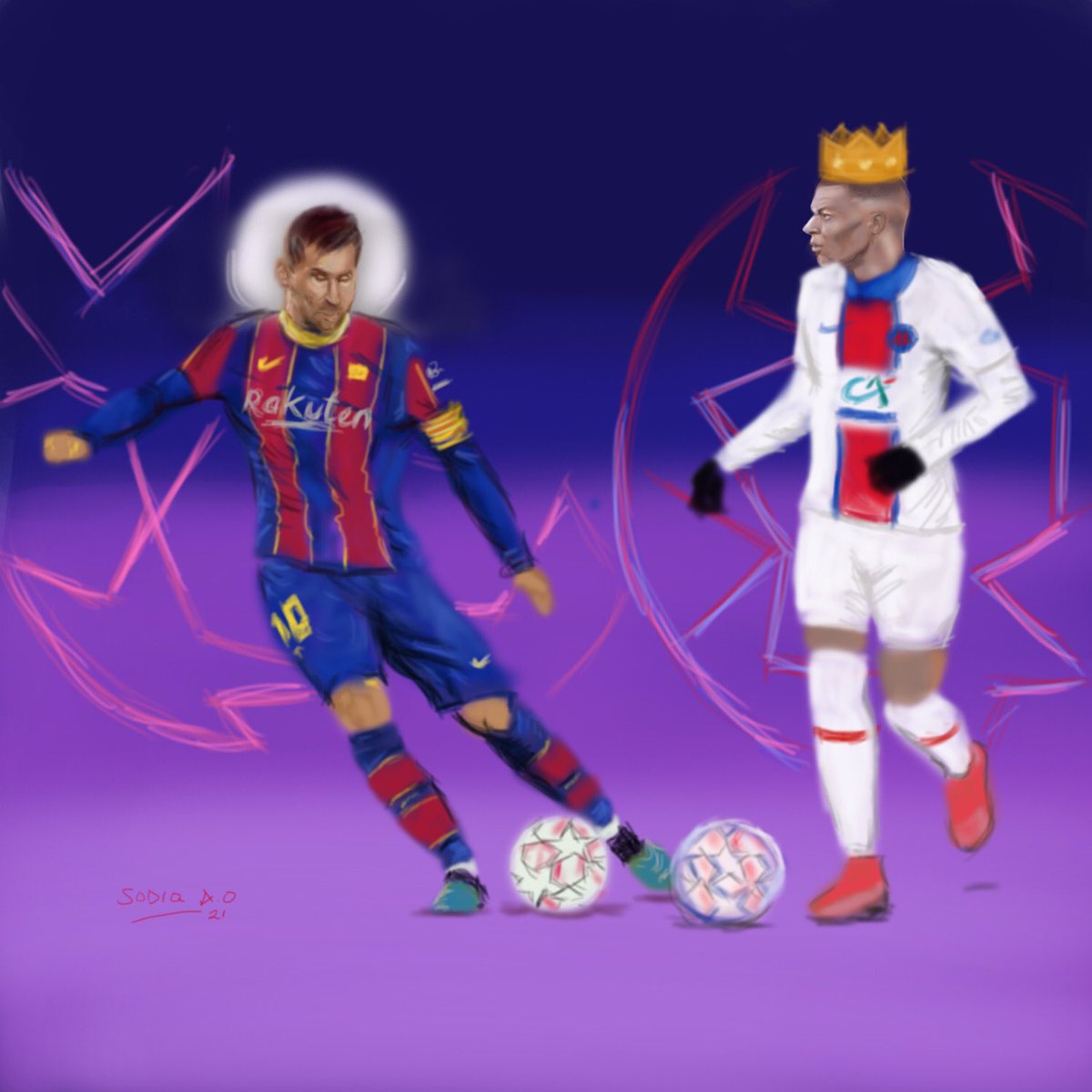 Mohd_Sodq's tweet photo. Just in time
@FCBarcelona v @PSG_English 
@ChampionsLeague 
#illustration #ChampionsLeague #UCL #FCBPSG #WeAreNigerianCreatives https://t.co/TWC80u6tRI