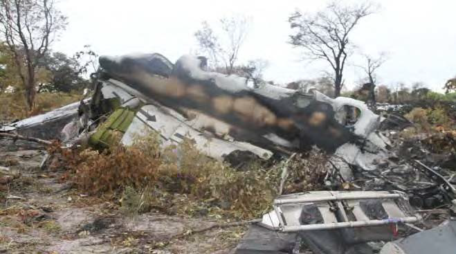 At 9 am the following morning, the inevitable reality had been proven true. The plane had slammed into the ground in the Bwabwata National Park on the Caprivi Strip, a panhandle of Namibia, near Divundu, Namibia. All 33 people on board are killed by the crash.