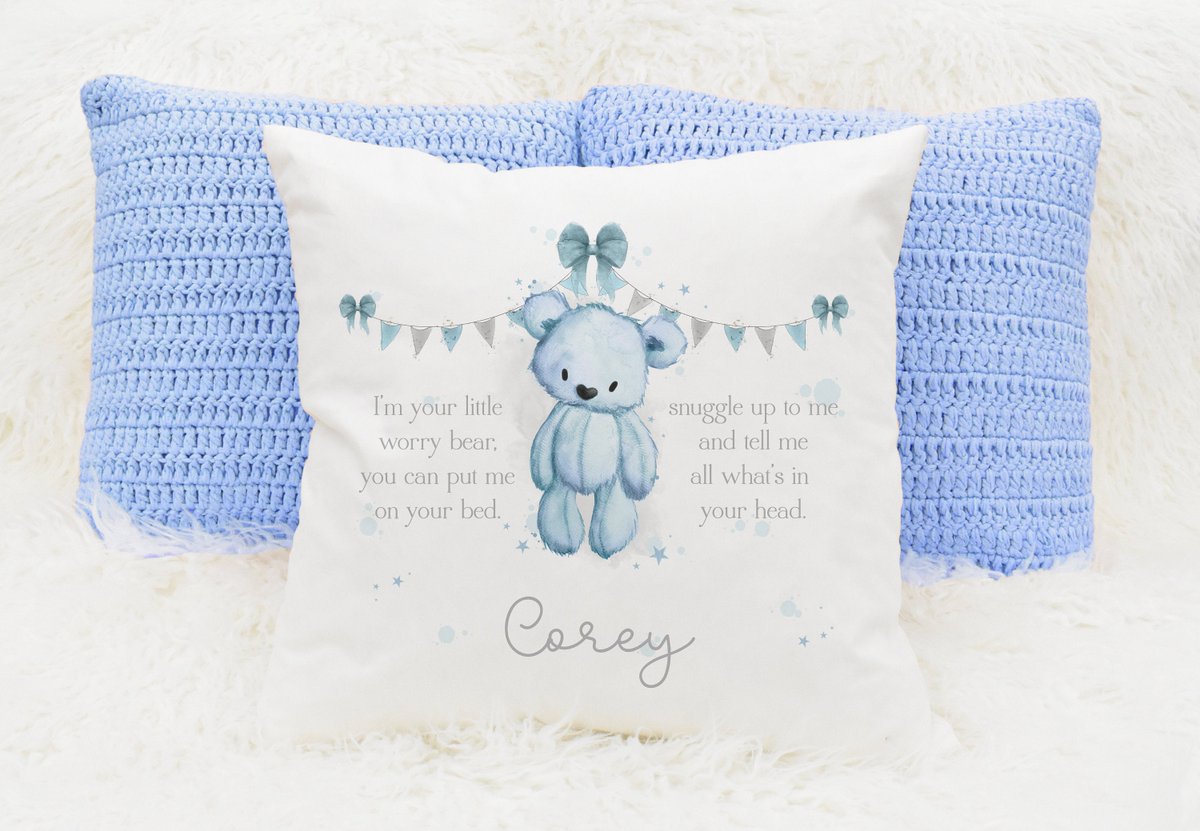 lorri0610's tweet photo. Excited to share the latest addition to my #etsy shop: Bear Worry Cushion, Personalised Pillow, Isolation Gift, Child's Bedroom Decor https://t.co/vHbCwvZuVj #white #birthday #christmas #square #bedroom #polyester #no #cushioncover #decorativecushion https://t.co/oua2aLp4iF