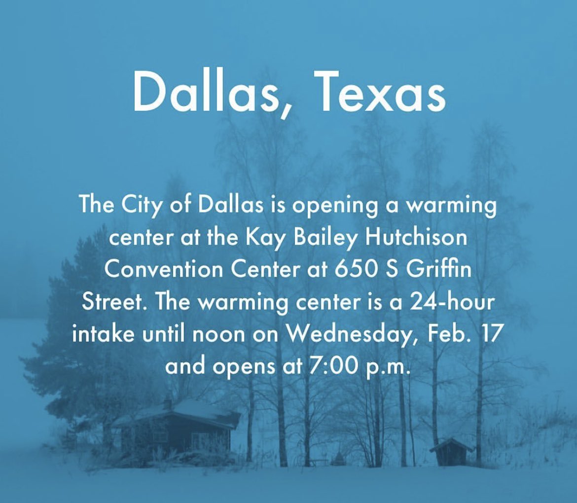 WARMING CENTERS IN TEXAS 