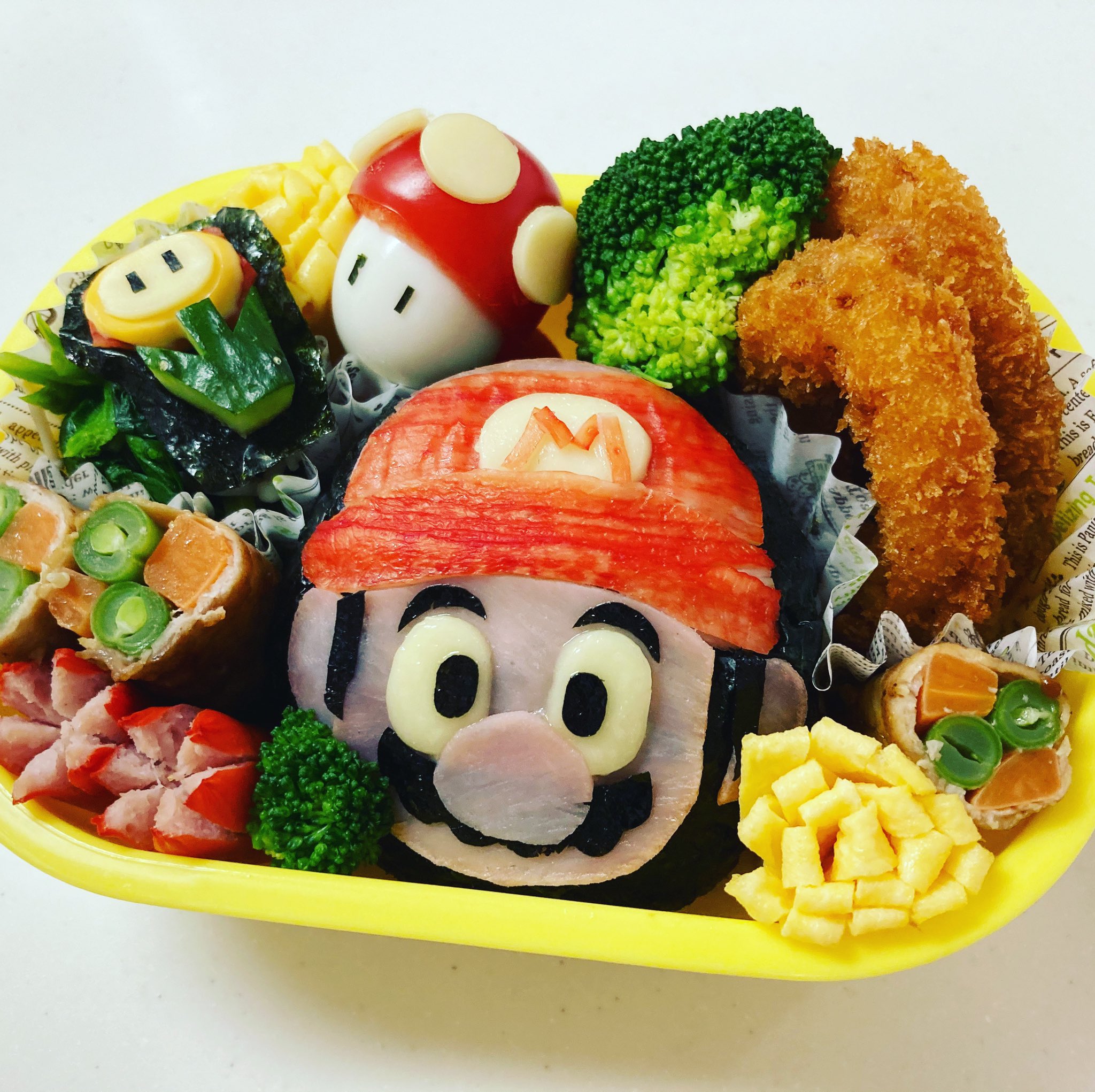 流行ん 今年初めてのお弁当は 息子からのリクエスト マリオキャラ弁 園児のお弁当 幼児のお弁当 園児が喜ぶお弁当 マリオキャラ弁 マリオ スーパーマリオ キャラ弁 T Co O4w2y9tgmv Twitter