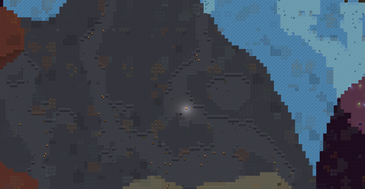 BelowTheStone's tweet image. Some people on our discord really liked this image I posted, so I figured I put it here as well. This is a large scale view of what levels currently look like in our game. be sure to fullscreen this image!

#pixelart #madewithunity #gamedev #procgen #IndieGameDev #unity3d #caves