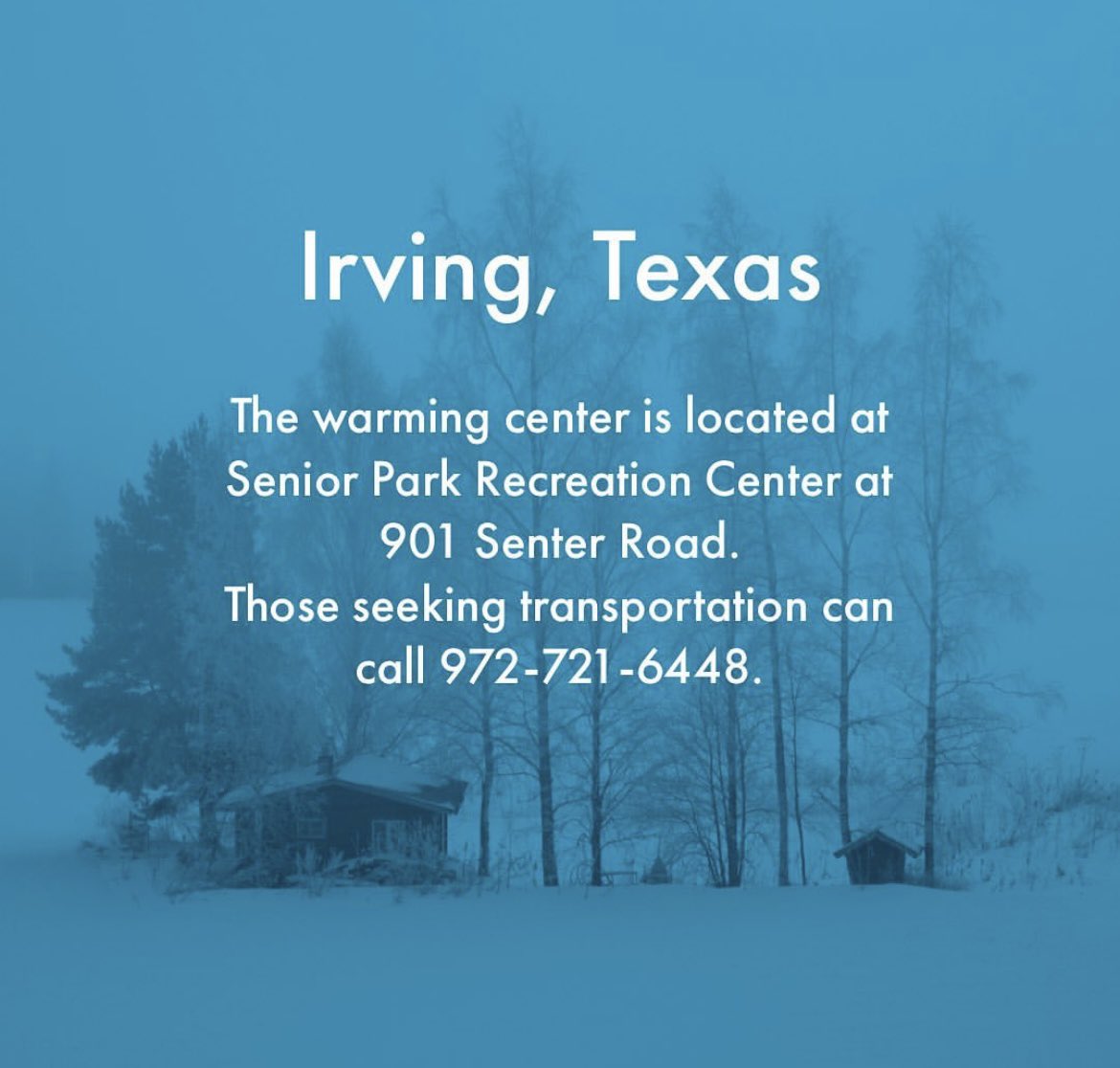 WARMING CENTERS IN TEXAS 