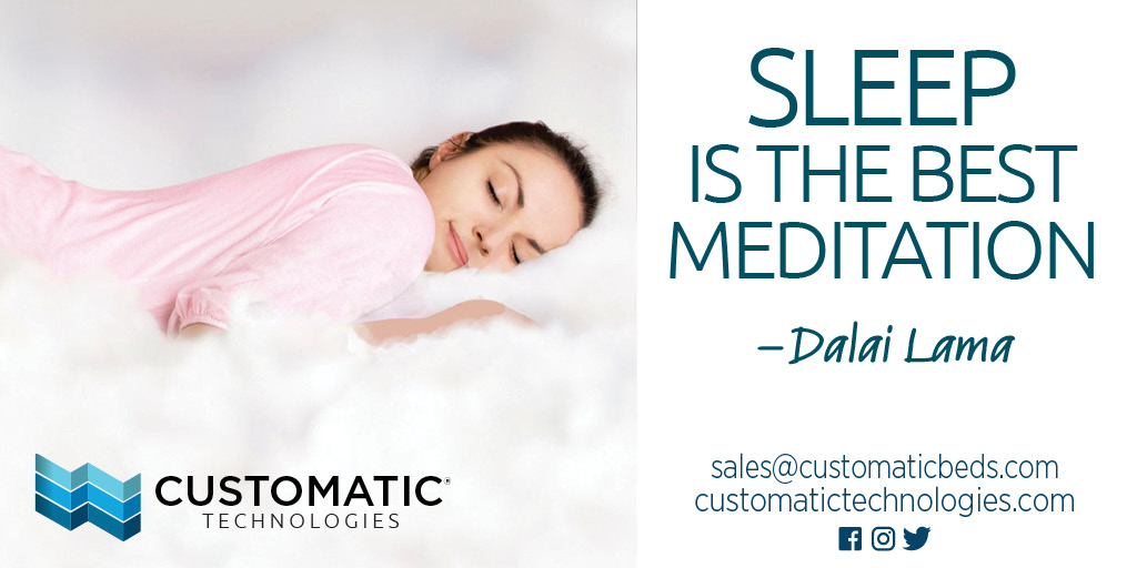CustomaticTech's tweet image. Sleep Is The Best Meditation! - Dalai Lama

#SLEEP #MEDITATION #HEALTH #MATTRESS #ADJUSTABLEBEDS