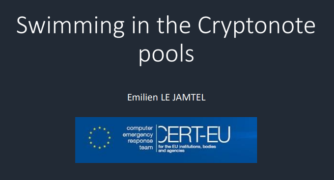 BytecoinBiz's tweet photo. A lot of European interest for the Cryptonote protocol !?! 

2018.12
" Swimming in the Cryptonote pools" - Emilien LE JAMTEL ( Security Specialist / European Commission )

https://t.co/MGo8aKuIVR  

#bytecoin #business #it2020 https://t.co/Xa6qTCNMNT