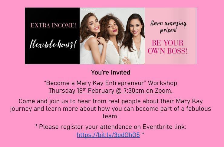 This will be a lovely way to share lots of info about Mary Kay Cosmetics &amp; how to join us!  Zoom in for an hour to hear from some of our consultants &amp; Directors. #homebusiness #directsales #COSMETICS #WomeninBusiness
