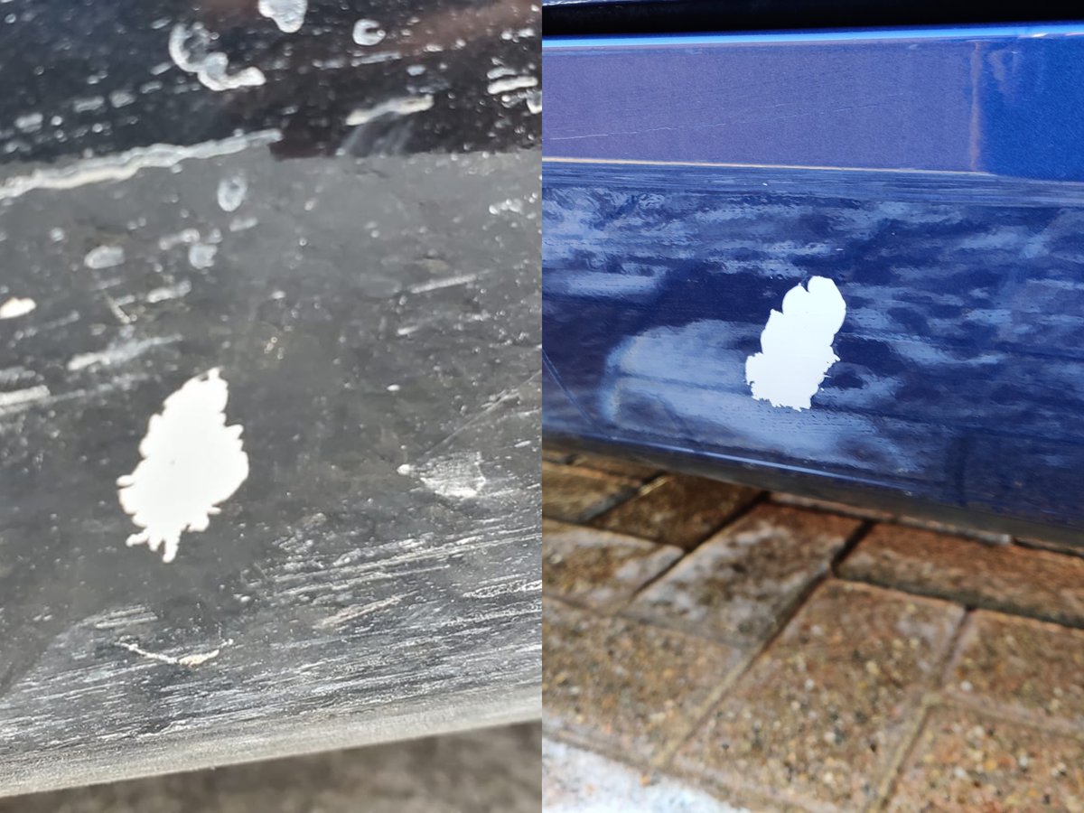 Bottoz1's tweet image. #TeslaPaintIssues back again. Black #Model3 with 10k miles. Blue #ModelY 1 month old. @elonmusk - #Starlink is awesome. @Tesla paint quality still needs some work.