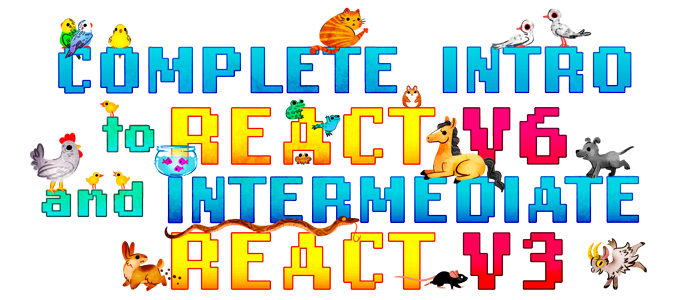 holtbt's tweet photo. The Complete Intro to React v6, coming to you soon 🐕🐈⚛️

March 11-12, 2021 on @FrontendMasters https://t.co/dv2IC5l9WG