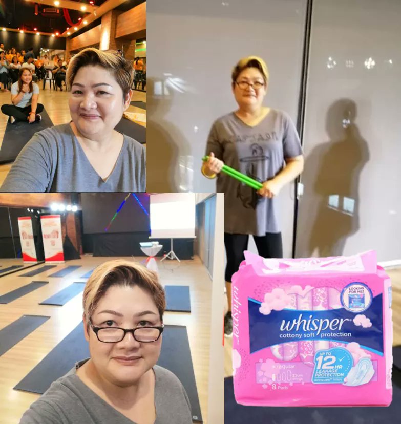 iamdiman's tweet photo. There are just days na nakakatamad to workout especially during those time of the month. Pero push lang to attain our goal! Basta @WhisperPh gamit mo, confident ka! #HingaLangGirl #Iamhappypinay https://t.co/8LflEatLCy