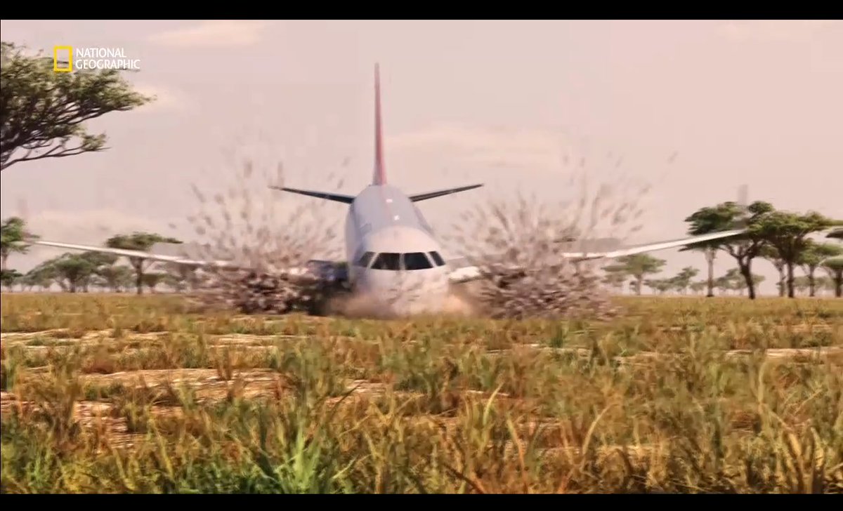 2 seconds later, the plane slams into the ground in the Bwabwata National Park in Namibia. After the initial impact, the wreckage slid for more than 400 metres before coming to rest. All 33 people on board the plane are killed instantly.