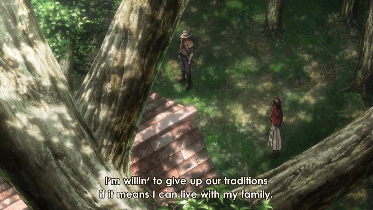 14 - Such a great dialogue that doesn't fir in 4 pics, but it's all to show his kid his point, so considering his kid kinda left the village for 3 years i guess it worked. AHH all due TALKING 