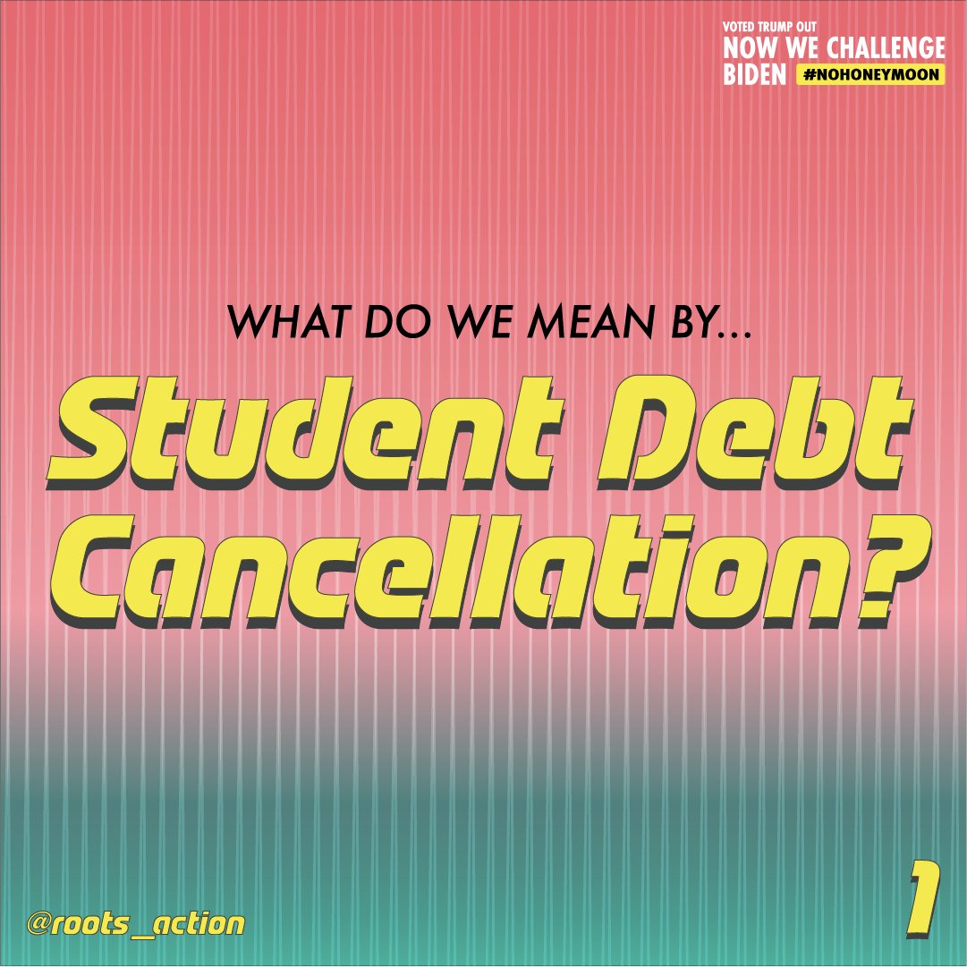 What do we mean by "student debt cancellation?"Wondering where Biden actually gets the authority to cancel student debt?Follow along in this thread as we breakdown how  @JoeBiden can cancel ALL student loan debt through executive action!  #CancelStudentDebt