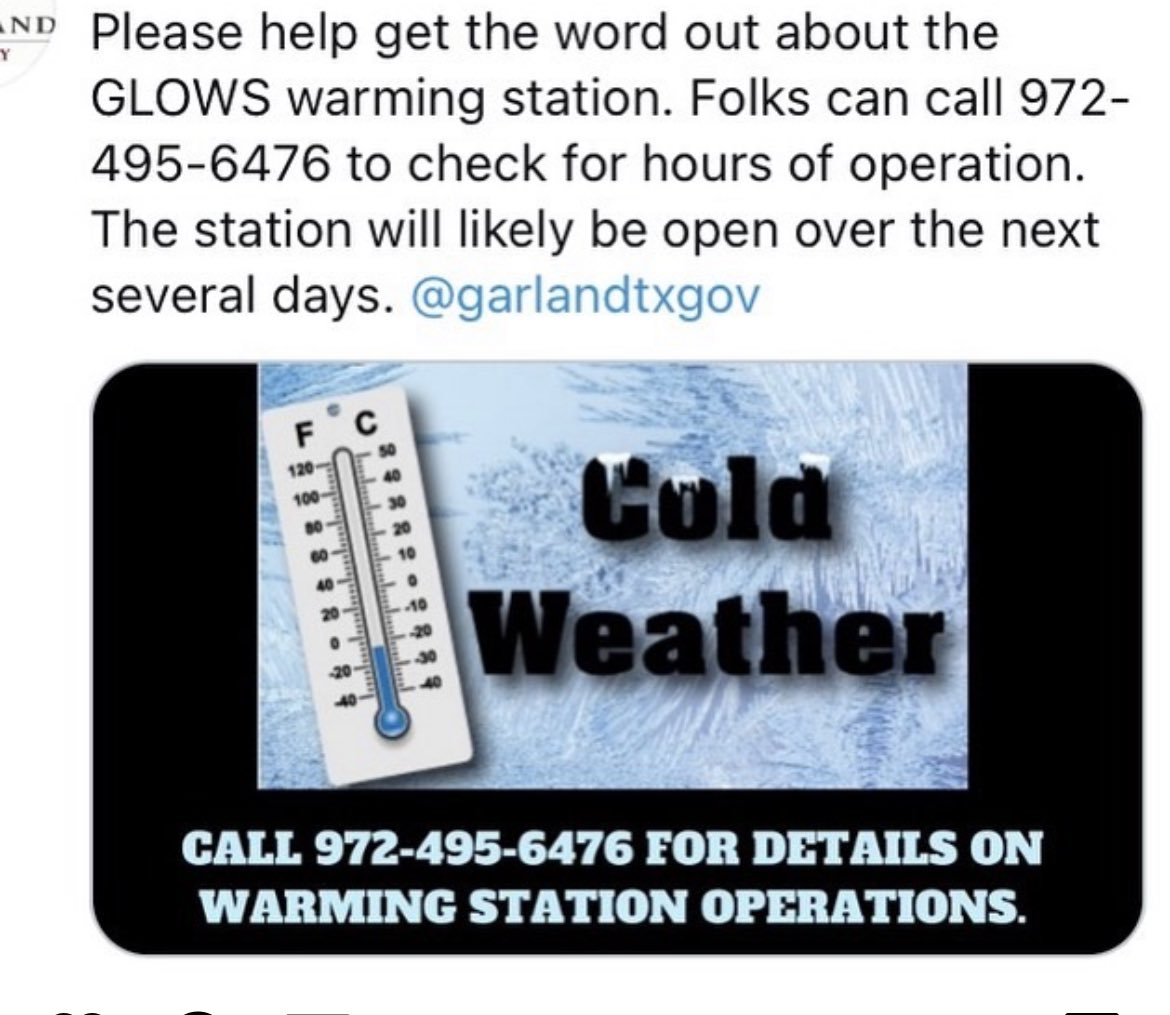 WARMING CENTERS IN TEXAS 