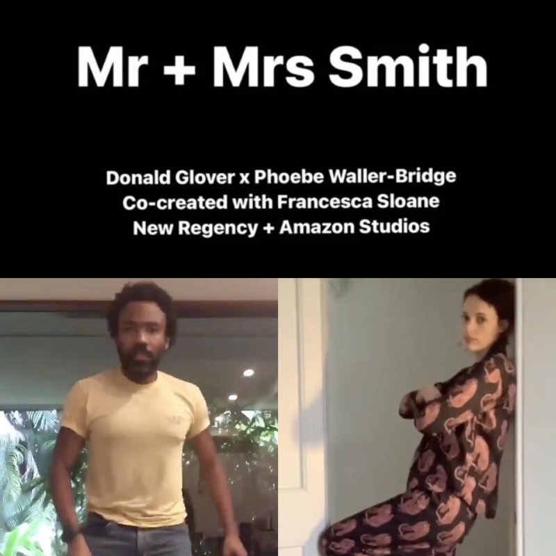 RottenTomatoes's tweet photo. Donald Glover and Phoebe Waller-Bridge are teaming up for a new Amazon project titled #MrAndMrsSmith. 

The series is set to debut in 2022.