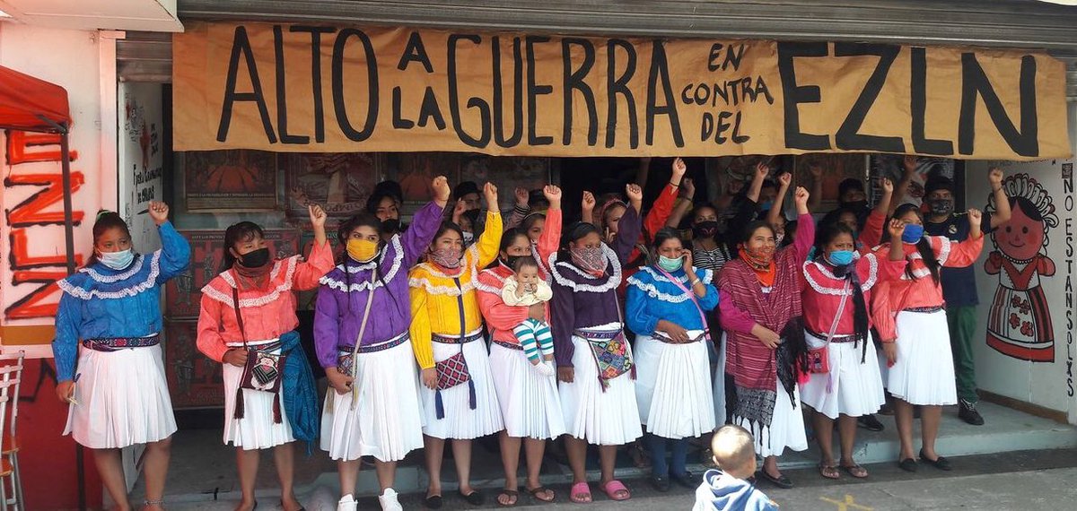 #Mexico It’s been 4 months & the Indigenous Otomi community continue in the takeover of the National Institute of Indigenous Peoples (INPI). They’re supporting the Zapatista tour across Europe, calling for Justice for #SamirFlores & solidarity against megaprojects!🖤 ❤️ #TomaINPI