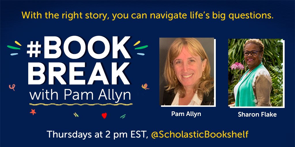 pamallyn's tweet photo. So excited to have as my guest on #BookBreak this week the legendary author #SharonFlake! Come on over for the chat! https://t.co/pPfwHgdtOd
