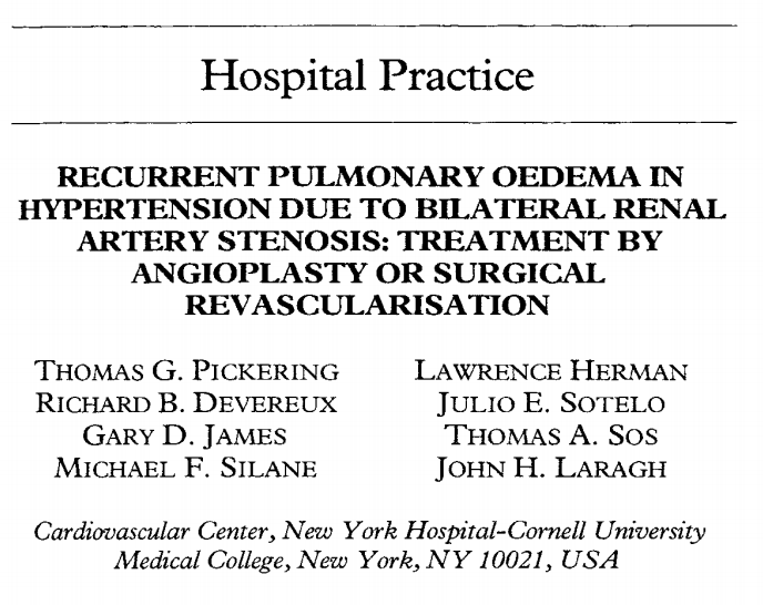 Volume overload and HTN lead to several cardiac destabilizing syndromes, including: ACS Decompensated Heart Failure Flash Pulmonary Edema/Pickering Syndrome