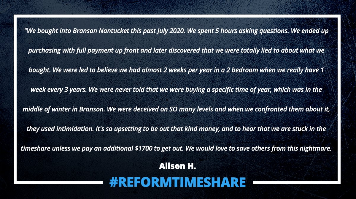When you come prepared to timeshare sales presentations with questions, salespeople come prepared with deceptive, high-pressure tactics. Don't believe their lies, read your contract! And help #ReformTimeshare by signing and sharing our petition today. bit.ly/2ncBWPG