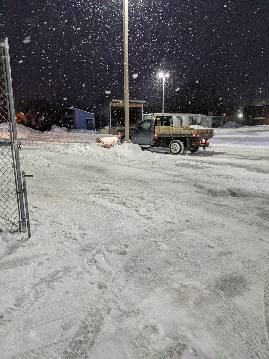 Maintenance crew kicked butt today. Airport total said over 14" of snow. Buildings are ready for school tomorrow!