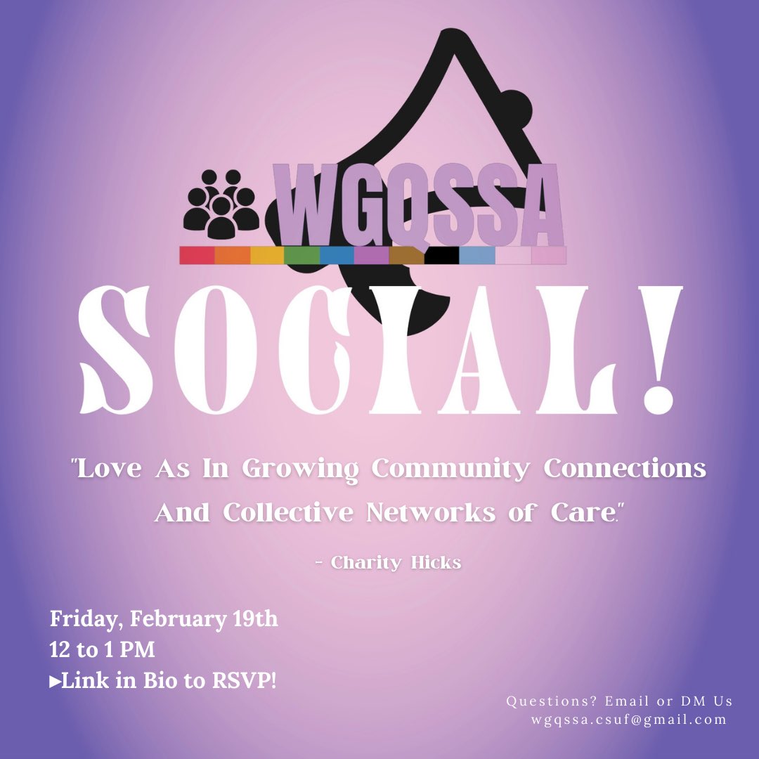 We will be having our first social of the semester this Friday! 🥳✨ Join us as we continue to build community and support within one another. 💜 

Please RSVP! 🌟 fullerton.zoom.us/meeting/regist…