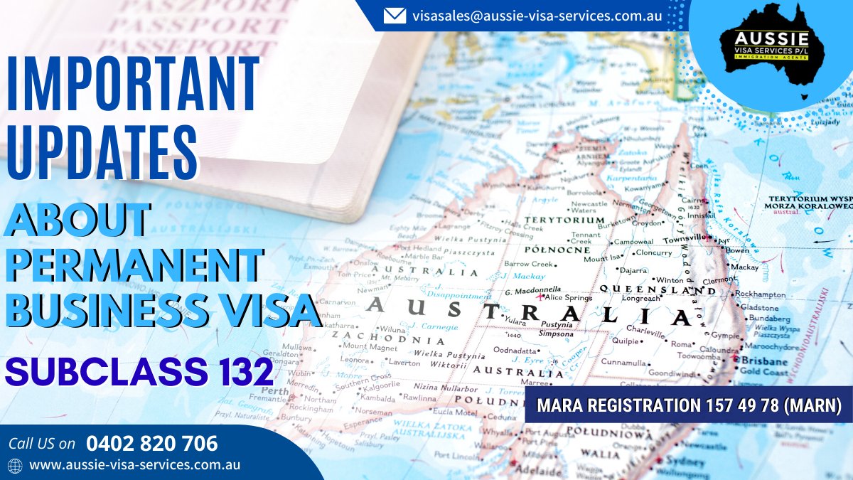 visa_aussie's tweet photo. Here we have given some important updates on -" Permanent Business Visa-SC 132".
Explore details on https://t.co/sVHZc3KlST
#AussieVisa #visa #passport #Migration #immigration #business #entrepreneurmindset #businesstravel #Travelvisa #Australia #like4likes #follo4folloback https://t.co/2KpXvKWcL8