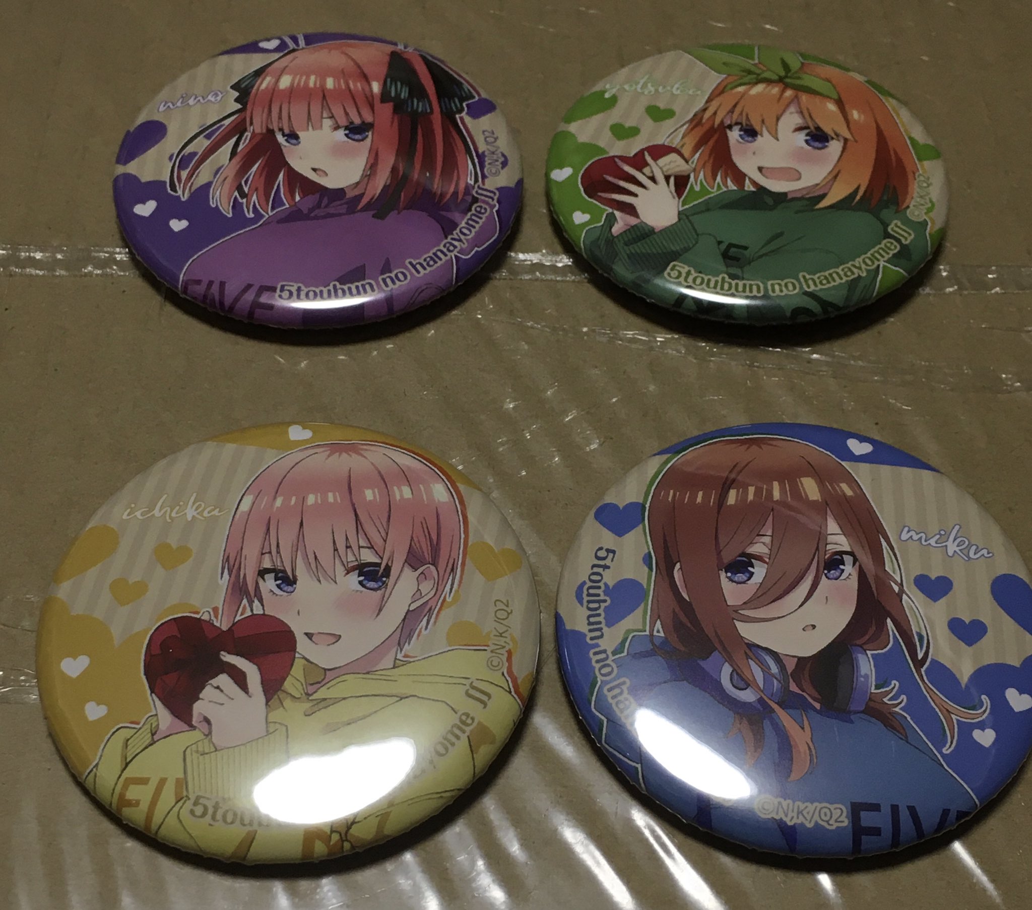 今年も話題の 五等分の花嫁 二乃 バレンタイン缶バッジ