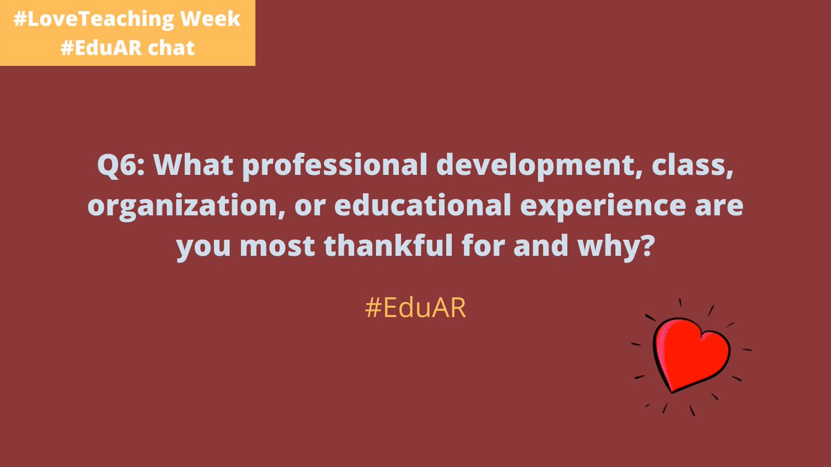 Q6 comes from <a href="/2019ATOY/">Stacey James McAdoo</a> Stacey McAdoo! #EduAR 
#LoveTeaching Week