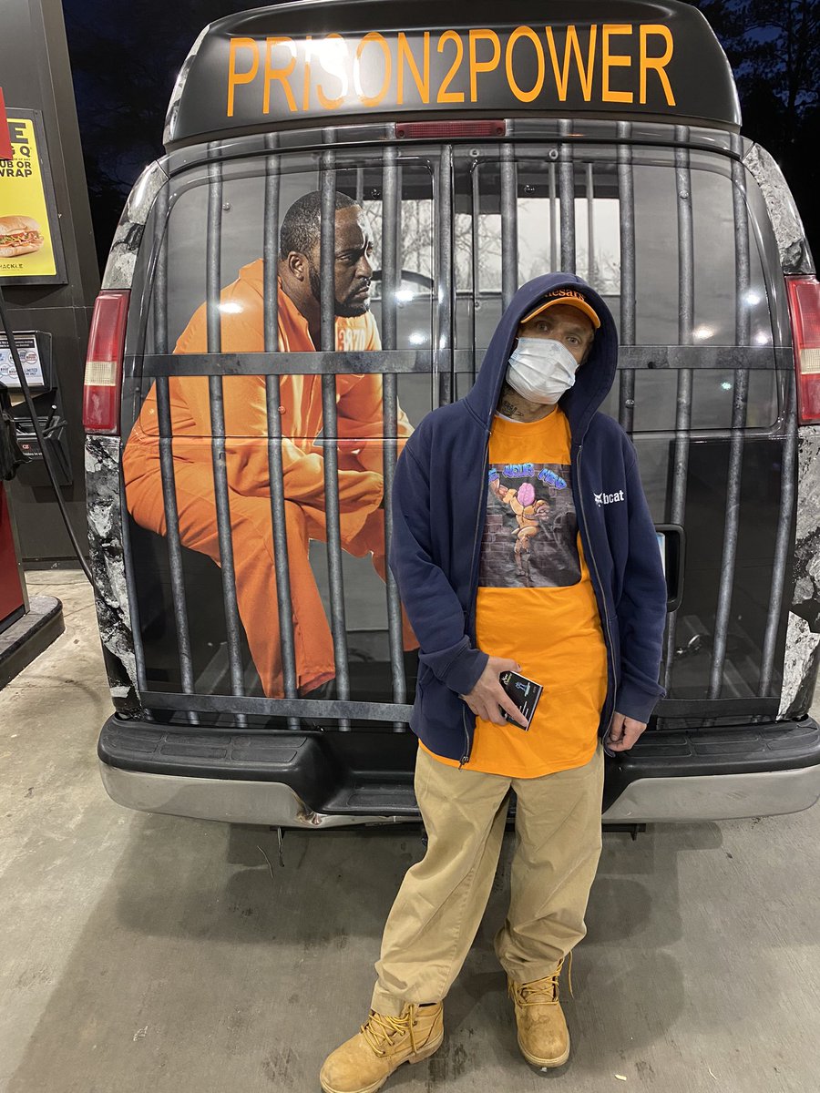 KentOsbourne's tweet image. My main man Raymond who’s part of the Prison To Power promo team flicking it up next to yo  big bro K.O. in the patty wagon.
#Prisontopower