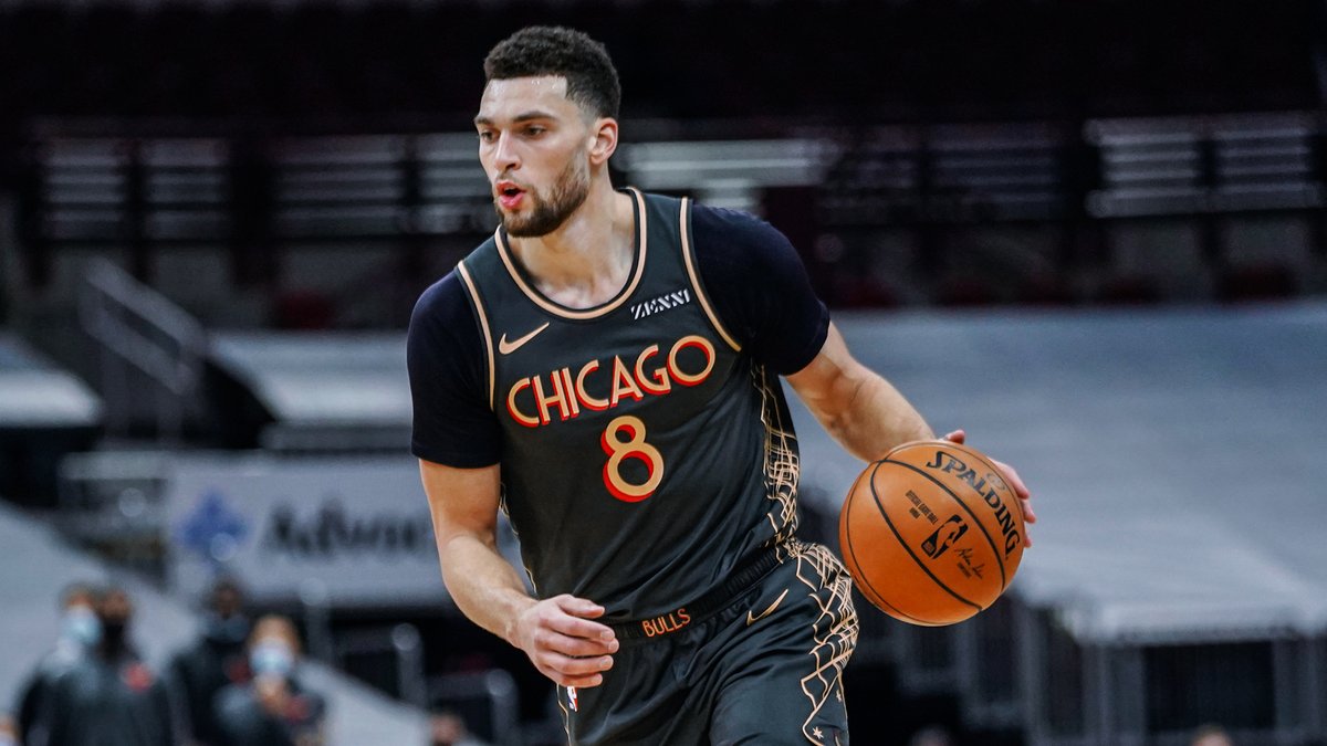 No. 3:Zach is one of four players in the NBA currently scoring over 25 ppg on 50% shooting, 40% from three, and 80% on free-throws.The three others:Kevin DurantJoel EmbiidKyrie Irving @ZachLaVine |  #NBAAllStar  