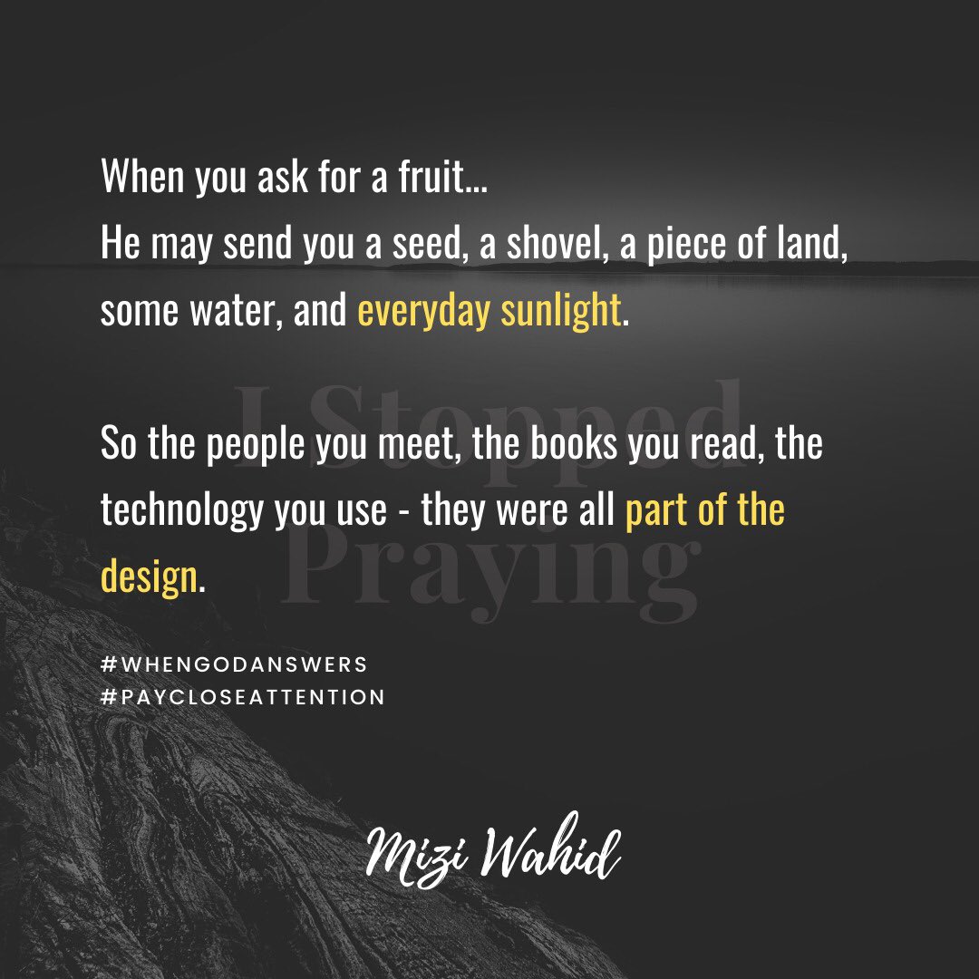 Never. Stop. Praying.