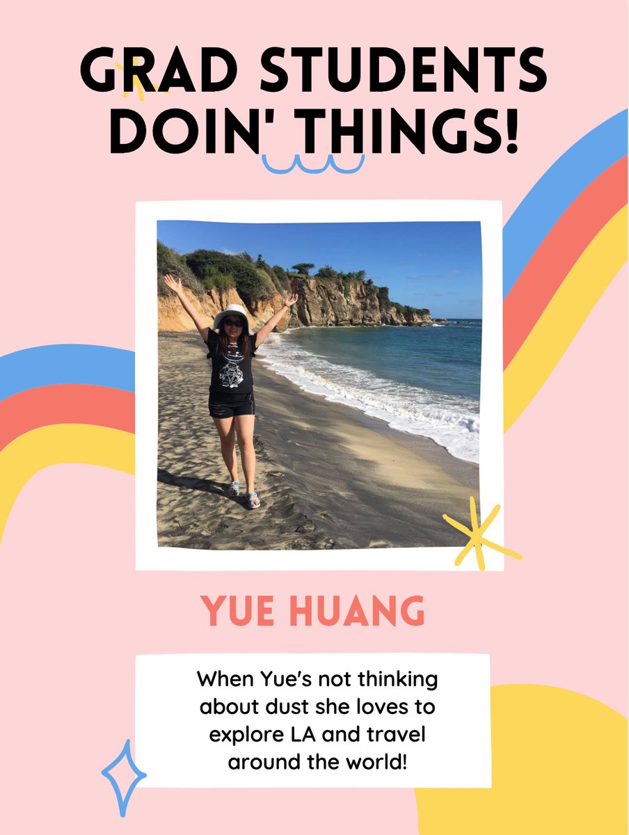 XEPatUCLA's tweet photo. Yue Huang is this week's grad student spotlight ! We'll be randomly selecting another student later this week so make sure you check your emails :)
#gradstudentsdoingthings https://t.co/YX4et7EPEj