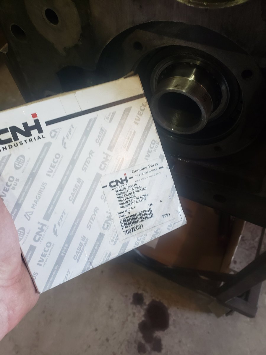 ...we did run into more oem junk...splined countershaft spacer ate its pigs after tightening shaft to 450 ft. lbs & brand new bearing was a few thousandths out of round and would stop itself rolling around in your hand and wouldn't go onto shaft...always something.