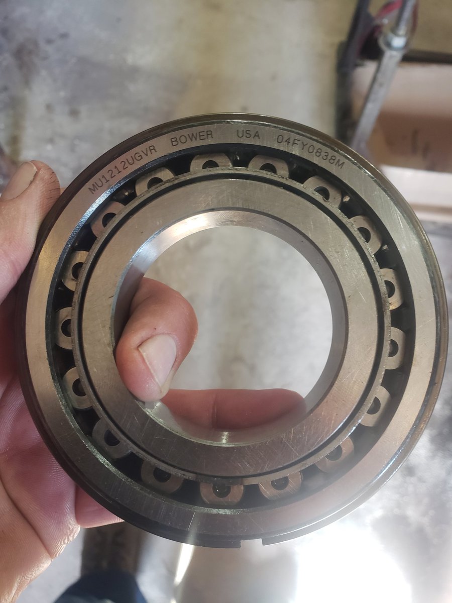 ...we did run into more oem junk...splined countershaft spacer ate its pigs after tightening shaft to 450 ft. lbs & brand new bearing was a few thousandths out of round and would stop itself rolling around in your hand and wouldn't go onto shaft...always something.