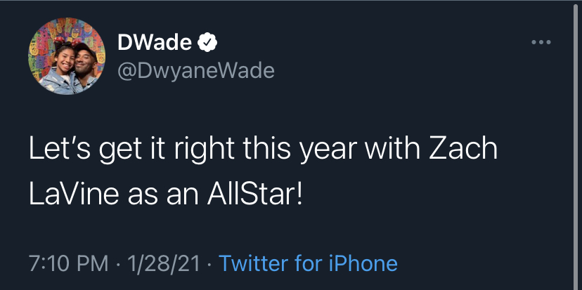 No. 8:His peers recognize his game too. @ZachLaVine |  #NBAAllStar  