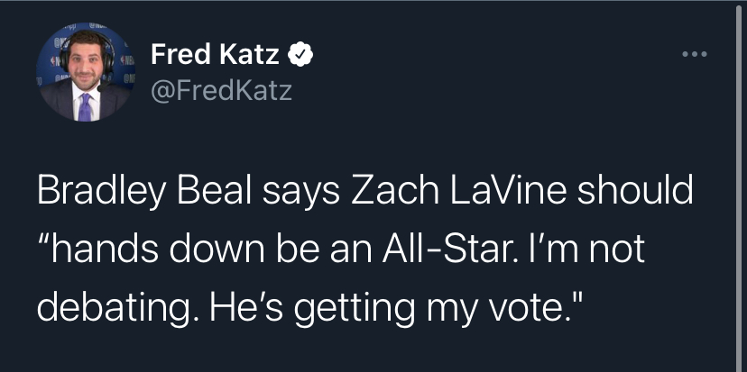 No. 8:His peers recognize his game too. @ZachLaVine |  #NBAAllStar  