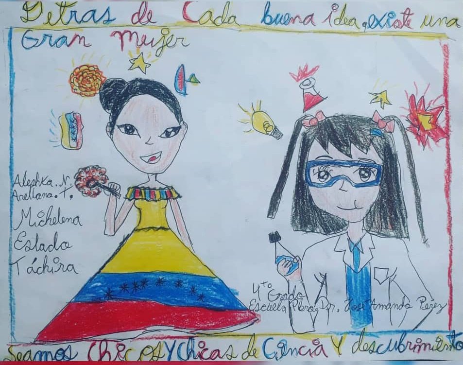 Aleshka Arellano estudiante de 4to Grado del <a href="/JOSEAMANDOPEREZ/">JOSEAMANDOPEREZ</a> participa en el Festival Virtual del Dibujo, por el Día Internacional de la Mujer y la Niña en la Ciencia #DibujaConCiencia <a href="/NicolasMaduro/">Nicolás Maduro</a> @psuvaristobulo <a href="/charlychaves/">Charly Rojas Chaves</a> @MPPEDUCACION <a href="/ZonaEduTachira/">Zona Edu Tachira</a> <a href="/Mippcivzla/">mippci</a>