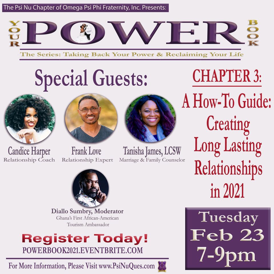 The How-To Guide to Creating Health Relationships in 2021

Please join us on Tuesday, February 23rd, 2021 @ 7:00pm 

Register here: powerbook2021.eventbrite.com